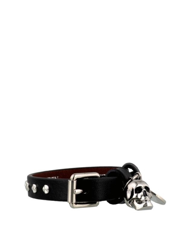 ALEXANDER MCQUEEN: Bracelets & Bangles - Skull studs detail bracelet