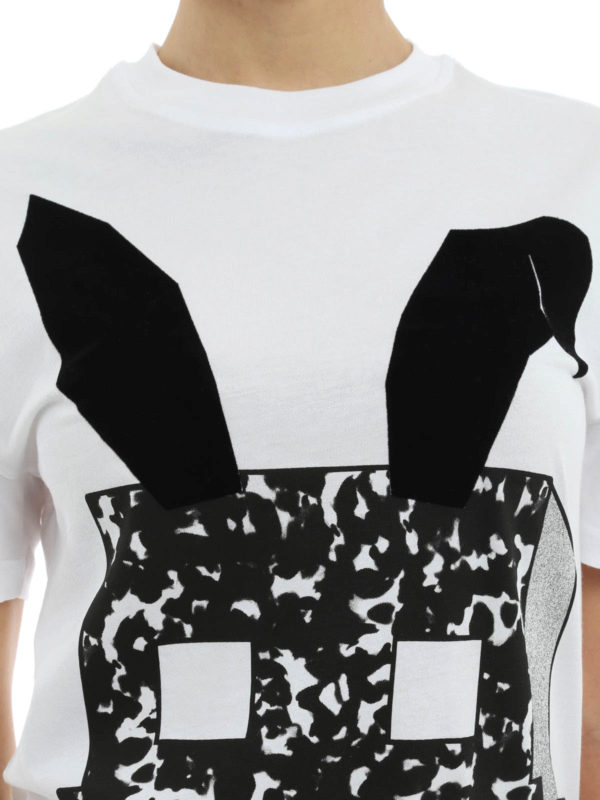 ALEXANDER MCQUEEN buy online Glitzer-Und Wildleder-T-Shirt