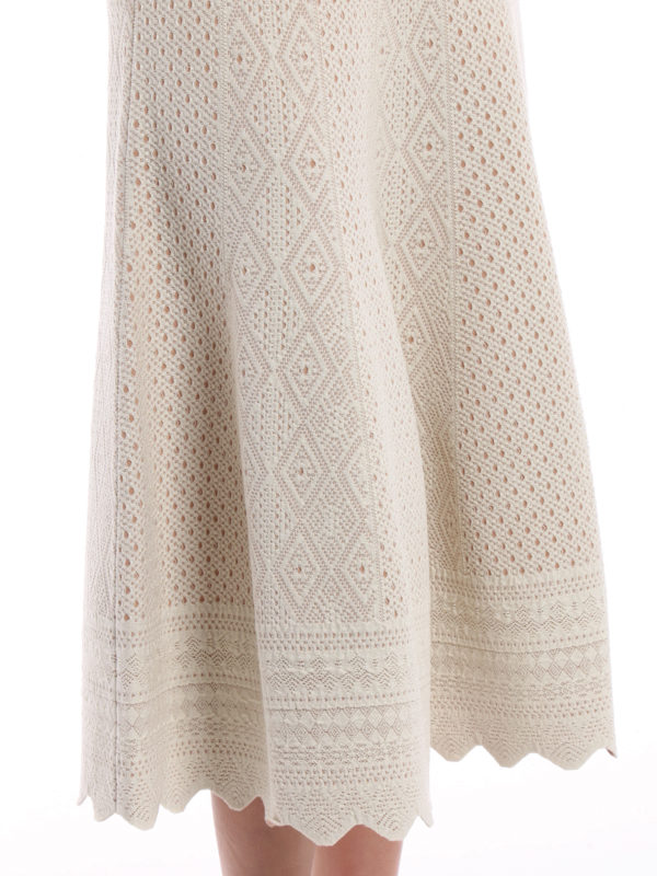 Alexander Mcqueen Jacquard lace midi A-line dress|471300Q1WDX9220