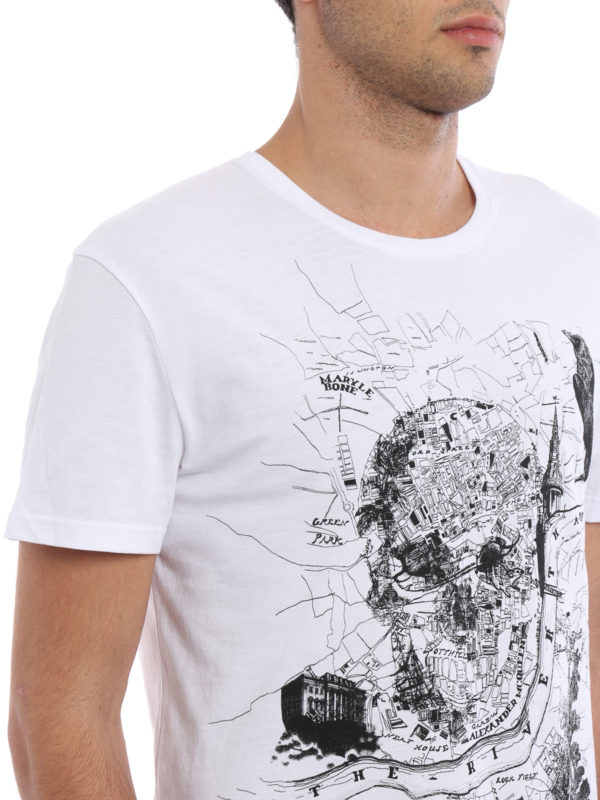 ALEXANDER MCQUEEN buy online London Map print T-shirt