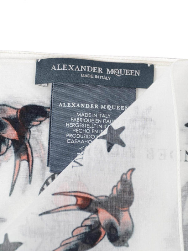 ALEXANDER MCQUEEN buy online Baumwollschal Mit Tattoo-Print