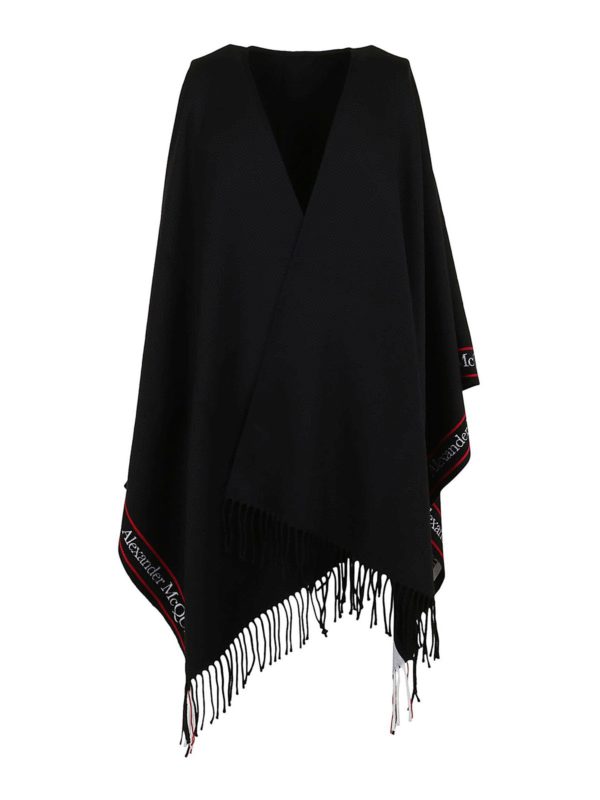ALEXANDER MCQUEEN: Capes & Ponchos - Cape - Schwarz