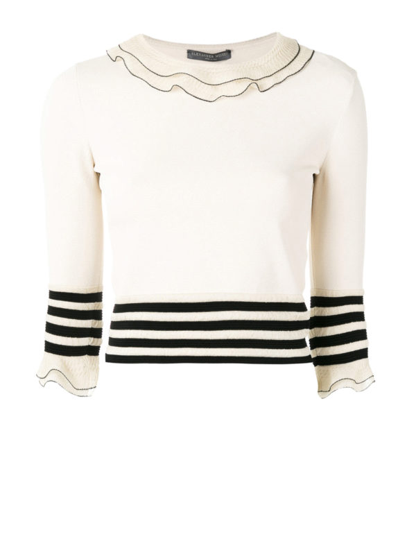 ALEXANDER MCQUEEN: Strickpullover mit Rundhalsausschnitt - Pullover Mit Rundhalsausschnitt