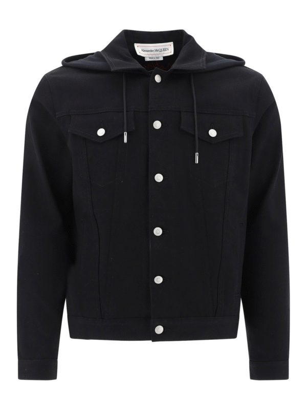 ALEXANDER MCQUEEN: denim jacket - Stretch denim jacket