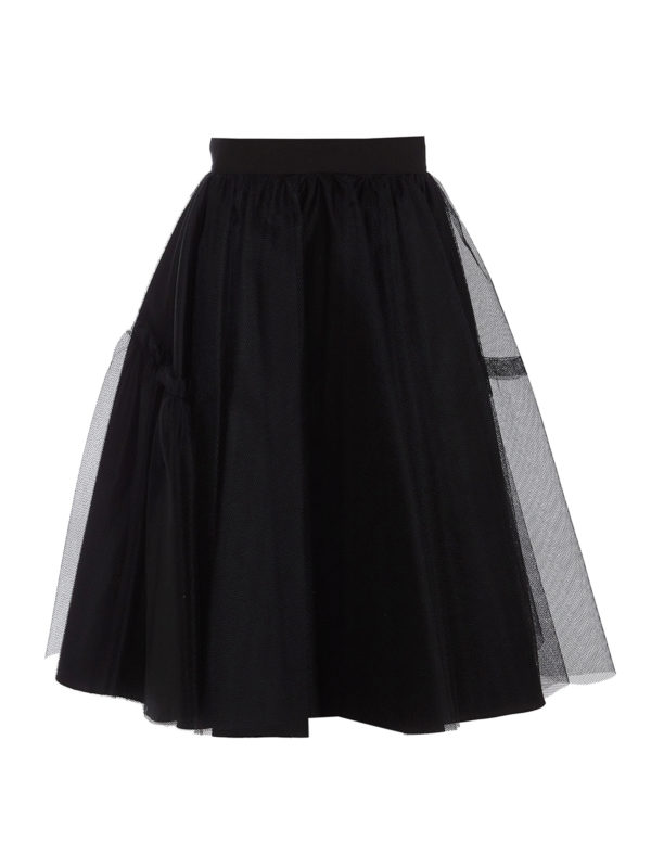 ALEXANDER MCQUEEN: ニーレングススカート＆ミディ丈 - 膝丈/ミディスカート - 黒