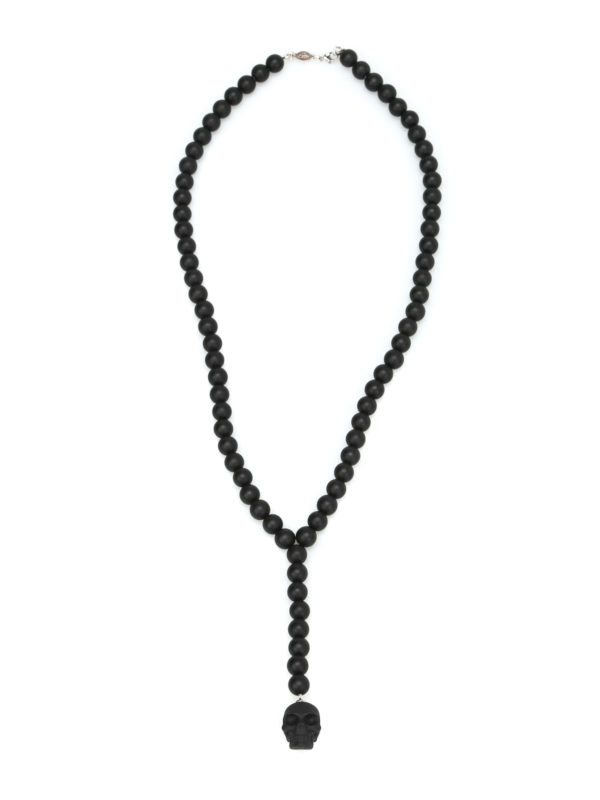 ALEXANDER MCQUEEN: Necklaces & Chokers - Rosary-inspired onyx necklace
