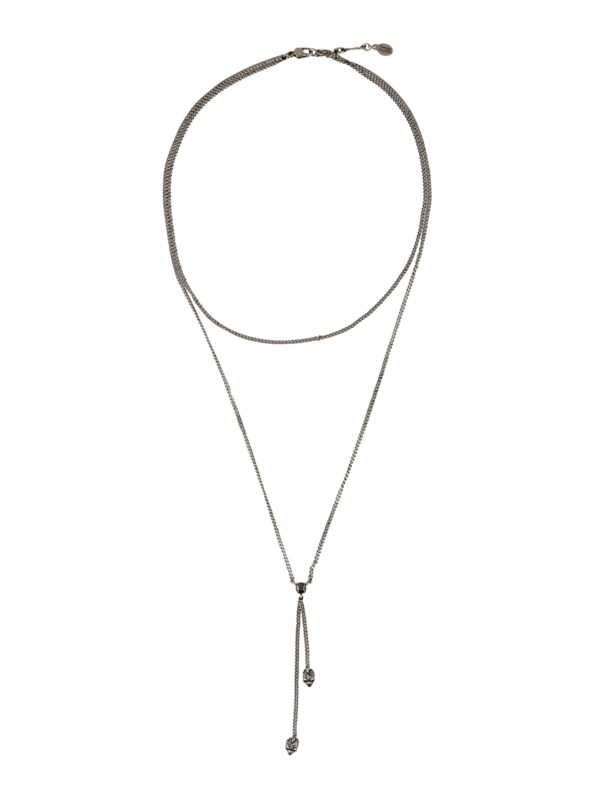 ALEXANDER MCQUEEN: Necklaces & Chokers - Skull double wrap necklace
