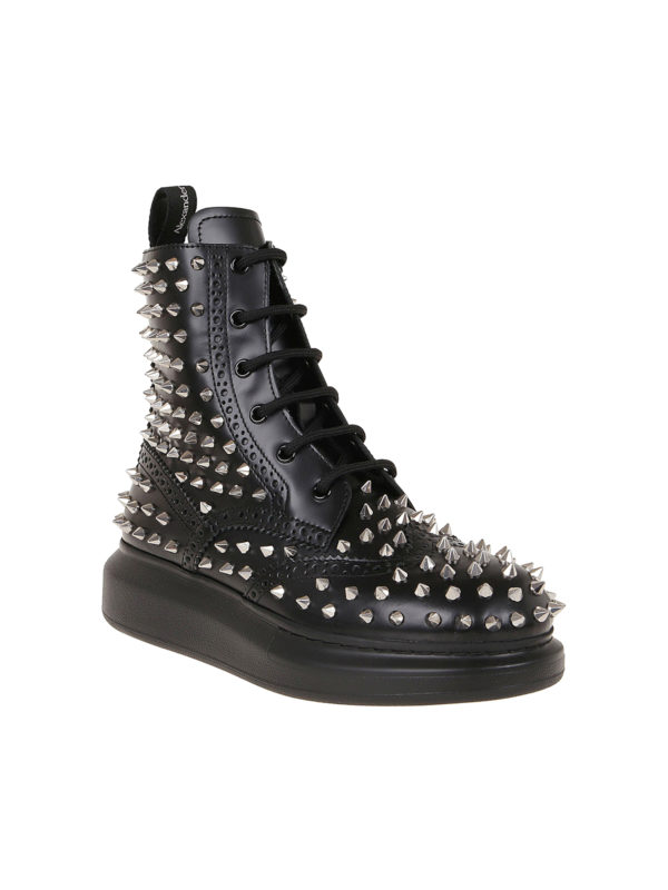 ALEXANDER MCQUEEN: ankle boots online - Studded leather booties