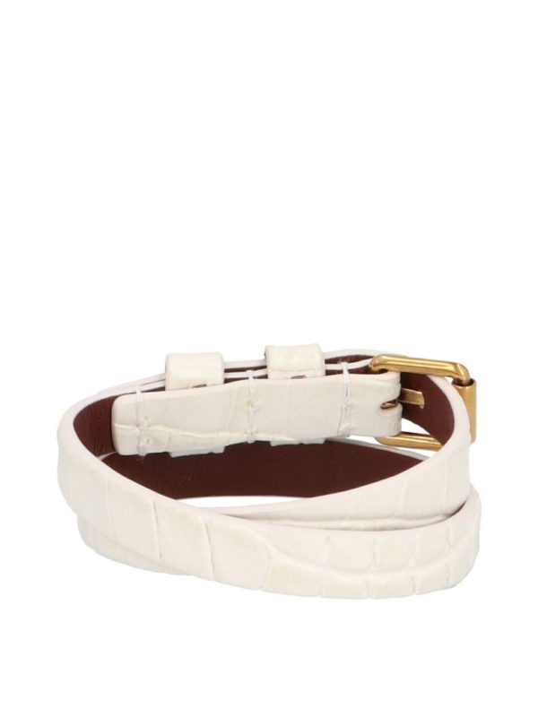 ALEXANDER MCQUEEN: Bracelets & Bangles online - Skull double wrap bracelet in white