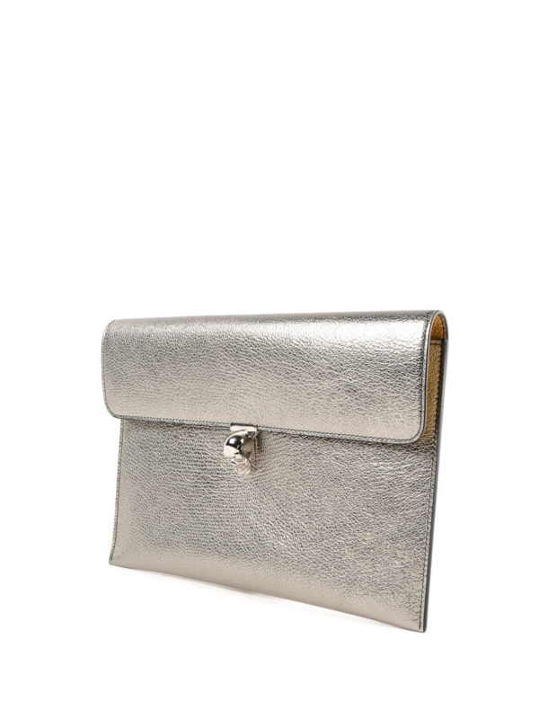 ALEXANDER MCQUEEN: Clutch online - Pochette - Argent