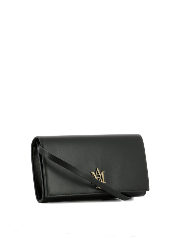 ALEXANDER MCQUEEN: clutches online - Monogram leather clutch