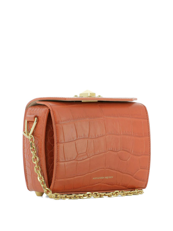 ALEXANDER MCQUEEN: cross body bags online - Box Bag 19 croco print crossbody