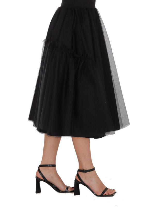 ALEXANDER MCQUEEN: ニーレングススカート＆ミディ丈 online - 膝丈/ミディスカート - 黒