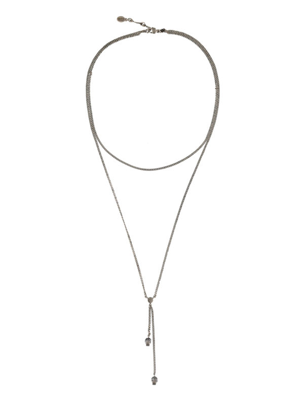 ALEXANDER MCQUEEN: Necklaces & Chokers online - Skull double wrap necklace