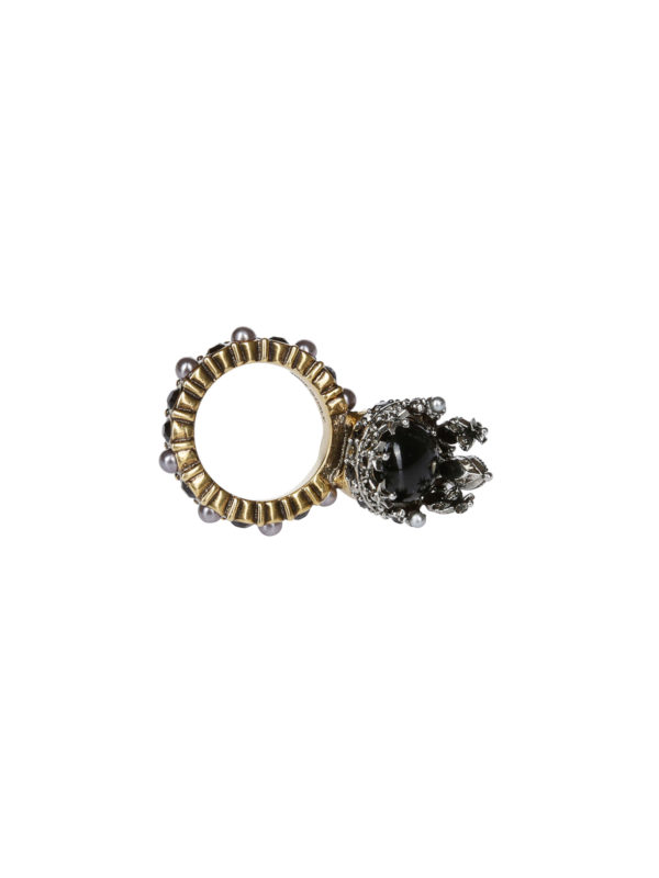 ALEXANDER MCQUEEN: rings online - Crown Skull ring
