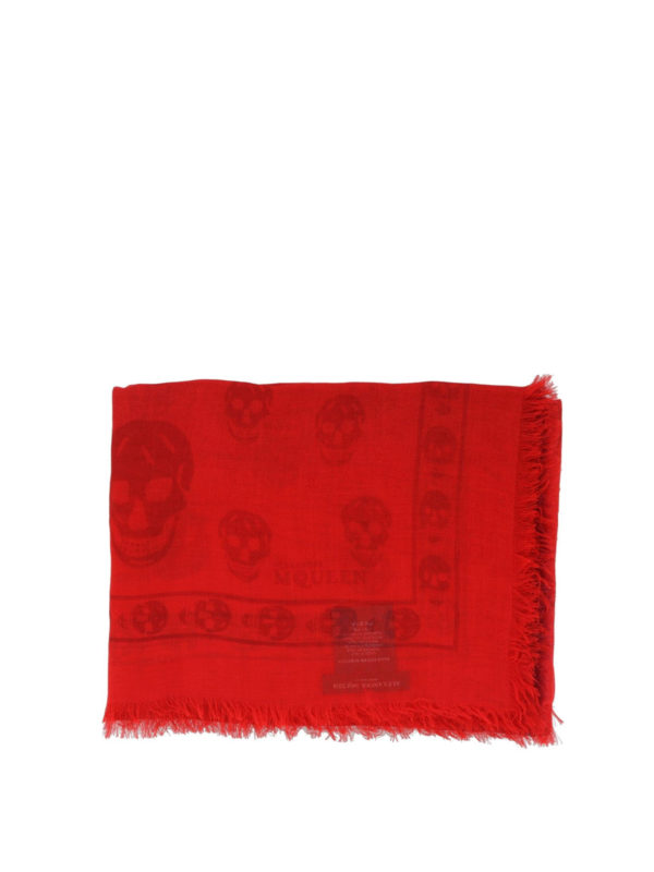 Alexander Mcqueen スカーフ - 赤 - レッド | 5271303914Q6274