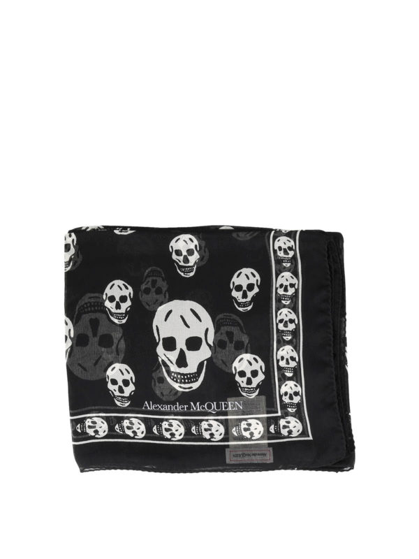 ALEXANDER MCQUEEN: scarves online - Skull printed scarf