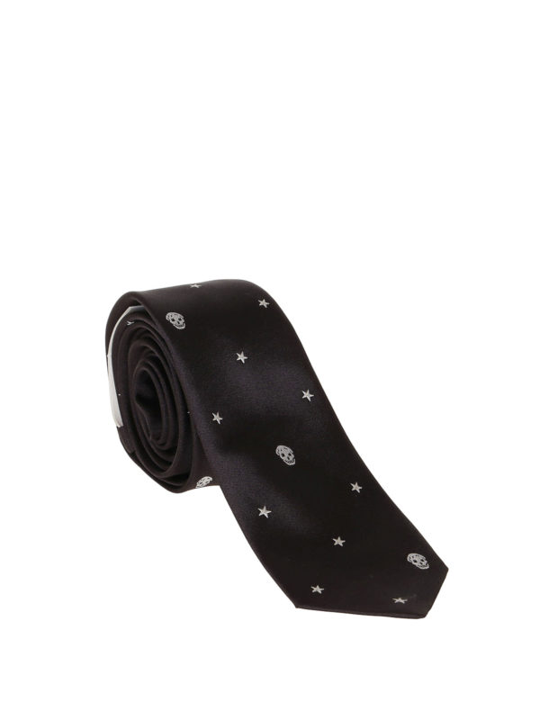 ALEXANDER MCQUEEN: ties & bow ties online - Stars and Skulls pattern tie
