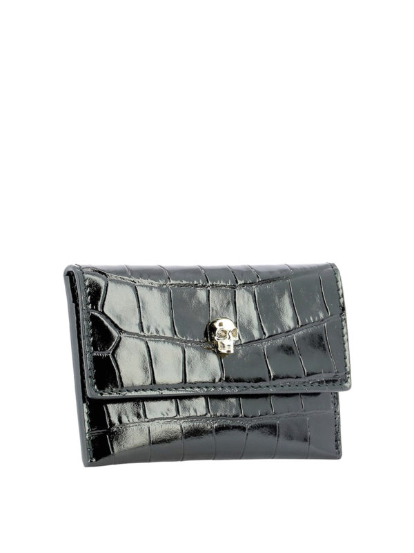 ALEXANDER MCQUEEN: wallets & purses online - Skull flap detailed card holder