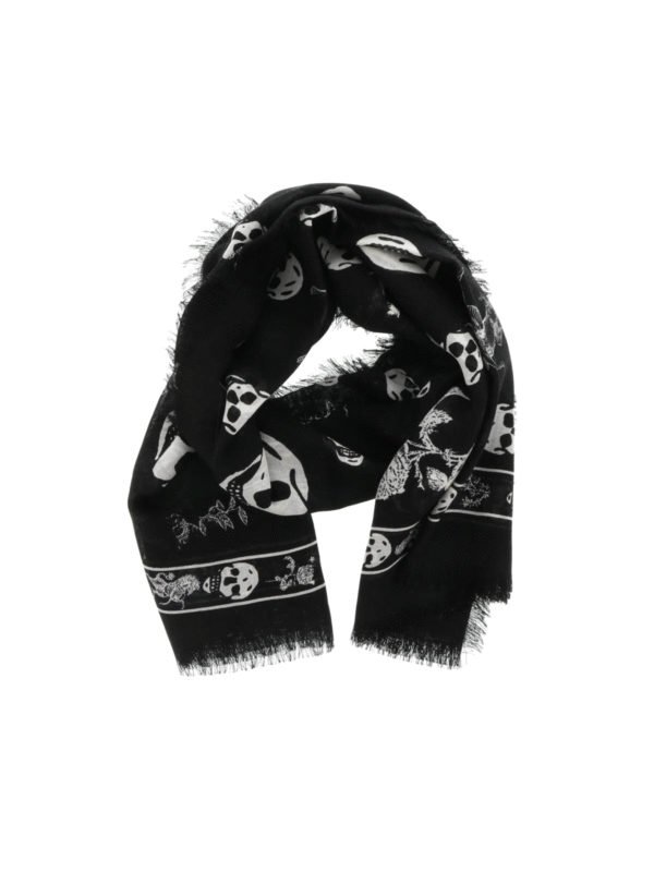 ALEXANDER MCQUEEN: scarves - Punk Skull scarf