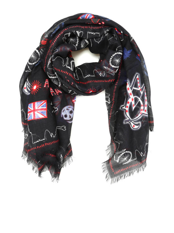 ALEXANDER MCQUEEN: Schals - Schal Fur Herren - Schwarz