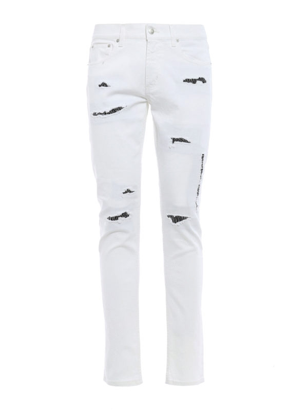 ALEXANDER MCQUEEN: Jeans Rectos - Vaqueros Rectos - Liso