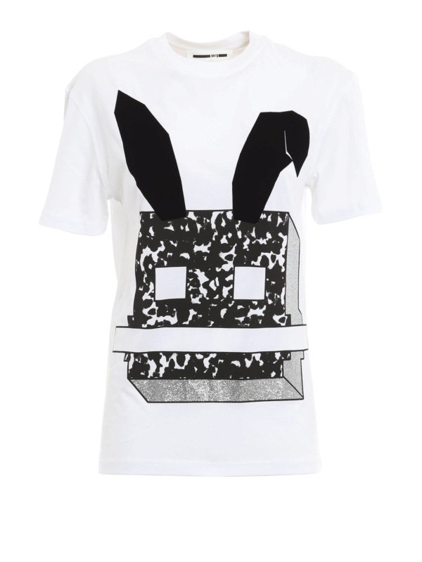 ALEXANDER MCQUEEN: T-shirts - Glitzer-Und Wildleder-T-Shirt