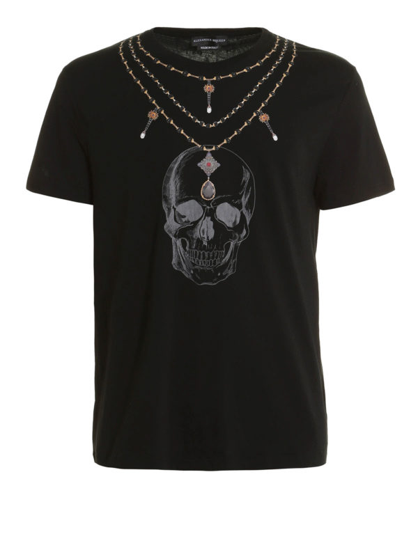 T shirts Alexander Mcqueen Skull print cotton T shirt 449496QIZ8A0901