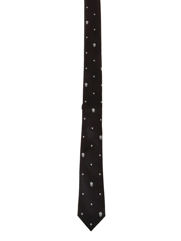 ALEXANDER MCQUEEN: ties & bow ties - Stars and Skulls pattern tie