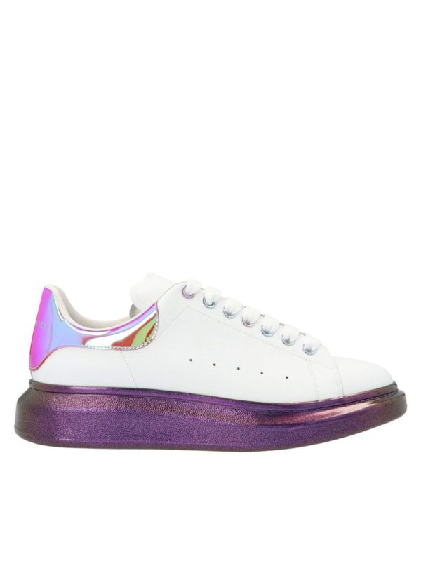 ALEXANDER MCQUEEN: trainers - Oversize sneakers in white and purple