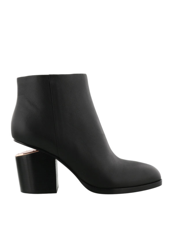 ALEXANDER WANG: ankle boots - Gabi rose gold detailed ankle boots