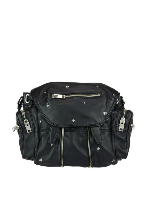 ALEXANDER WANG: backpacks - Rose studded mini Marti backpack