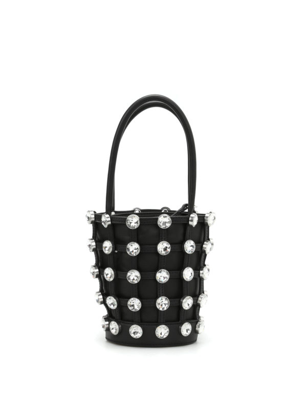 ALEXANDER WANG: Bucket bags - Roxy Mini glass stones bucket bag