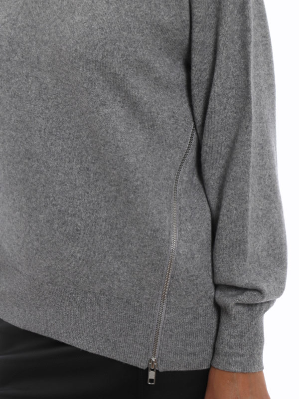ALEXANDER WANG buy online Grey cashmere blend sweater with side zip