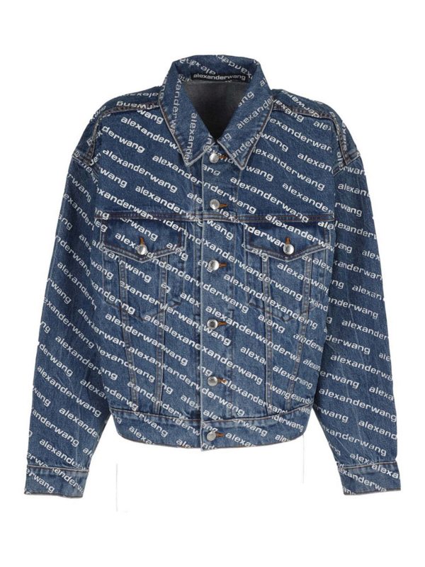 ALEXANDER WANG: denim jacket - Game Logo denim jacket