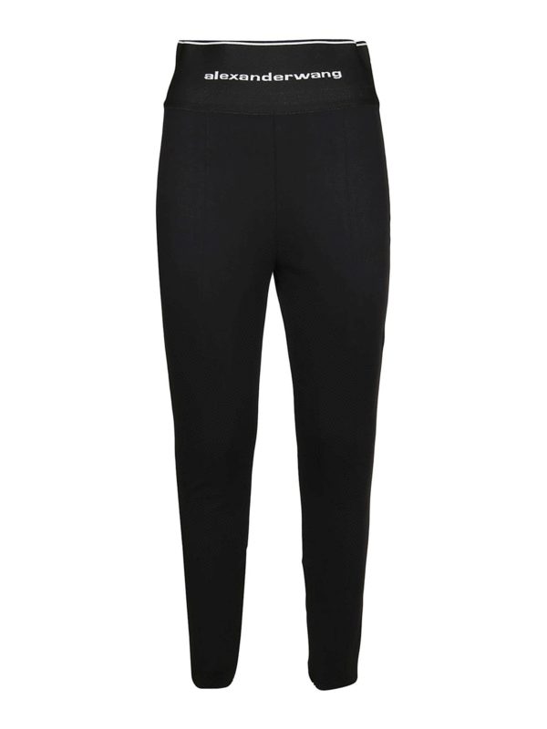 ALEXANDER WANG: leggings - Logo waistband leggings