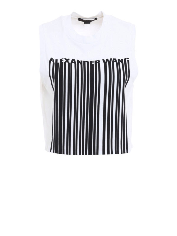 ALEXANDER WANG: Tops & Tank tops - Barcode crop top
