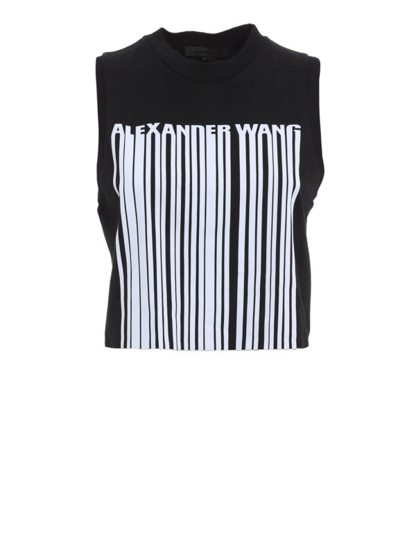 Alexander Wang Barcode crop top - Black - Women | 109723R16921