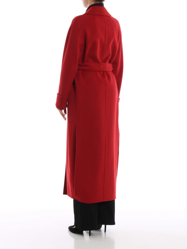 Max Mara Algeri double wool red wrap coat Red 90161699000026