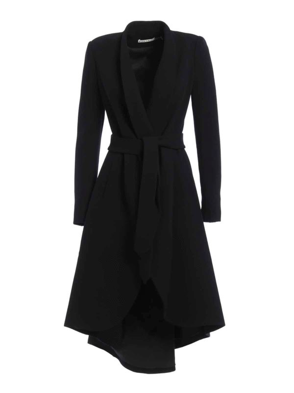 ALICE+OLIVIA: long coats - Karley flared wrap coat