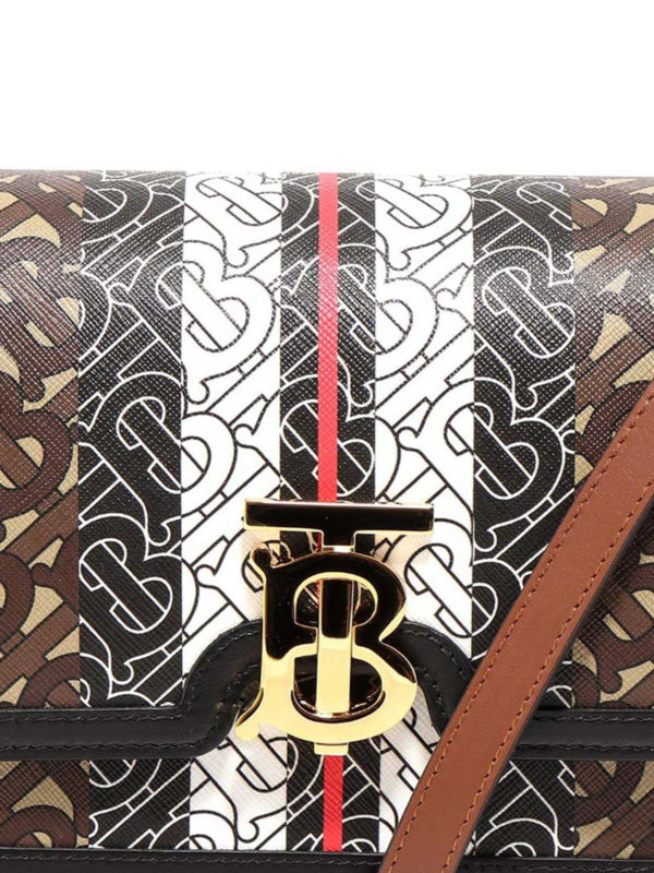 All-over TB monogram patterned e-canvas bag shop online: BURBERRY
