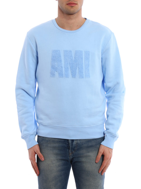 AMI ALEXANDRE MATTIUSSI: Sweatshirts und Pullover online - Sweatshirt Und Pullover - Hellblau