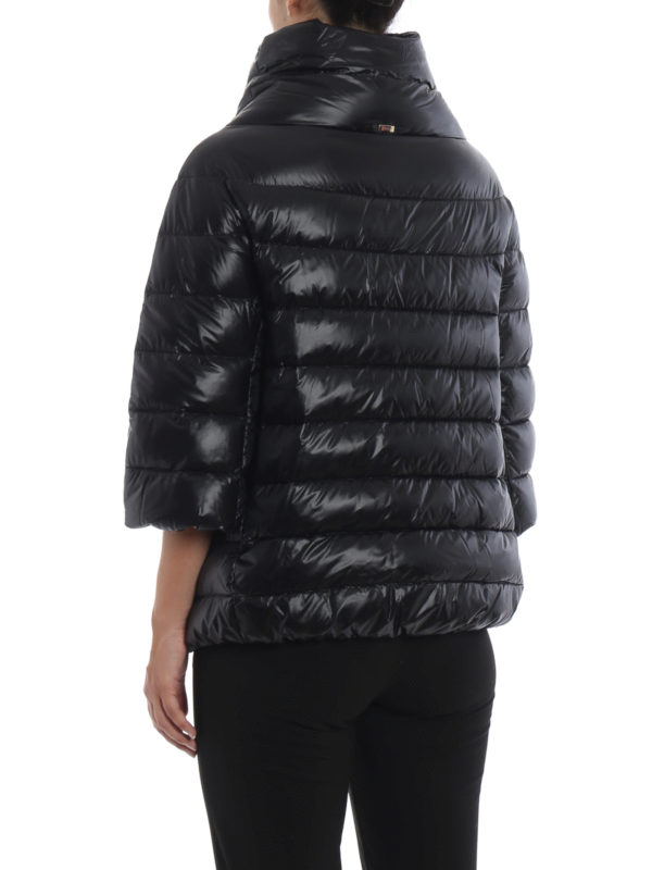 Aminta black nylon padded jacket shop online: HERNO