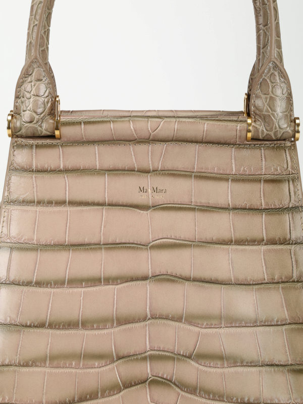 Anita croco print leather tote shop online: Max Mara