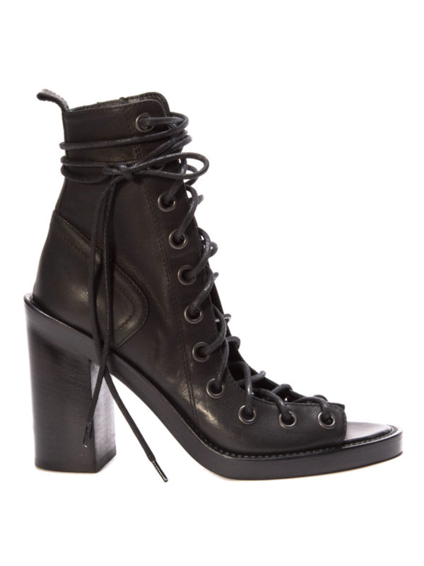ANN DEMEULEMEESTER: sandals - Lace-up boot sandals