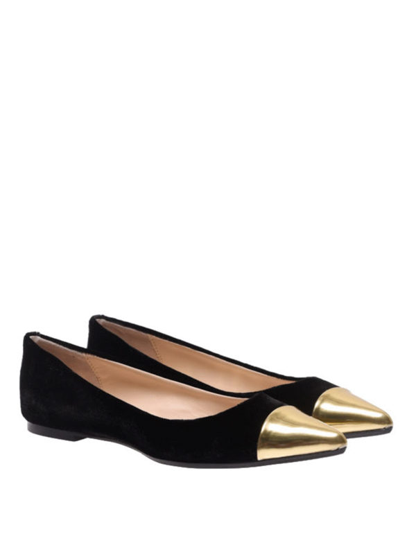 ANNA BAIGUERA: flat shoes online - Gold toecap Malika Flex flats