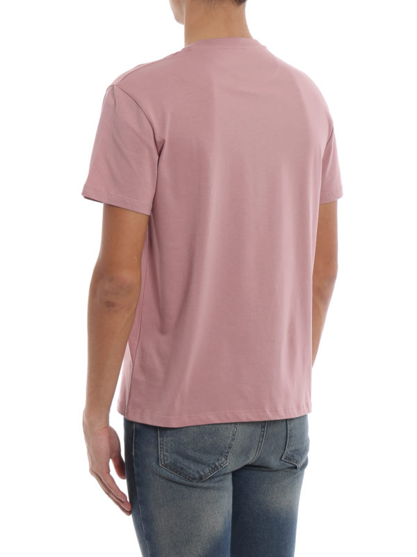 Antique rose VLTN logo print T-shirt shop online: VALENTINO