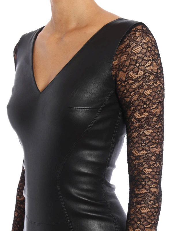APPSS buy online Leather and lace dress