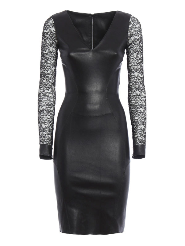 APPSS: evening dresses - Leather and lace dress