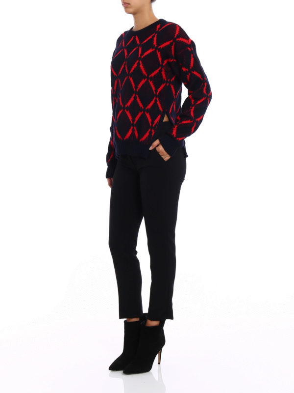 Rundhalspullover - Blau shop online: VERSACE